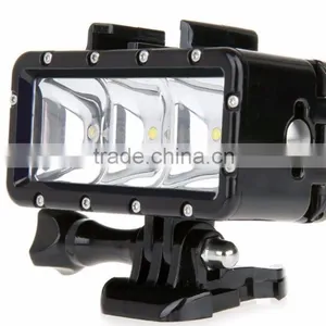 Wholesale SupTig 30M Waterproof 300LM Video Light for Go Pro / Dazzne / Yi Camera(Black) thumbnail-3