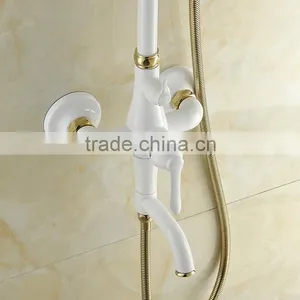 2016 New Modern Bathroom Shower Set,white Painted Rainfall Shower Set thumbnail-4