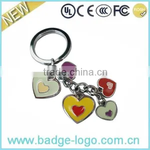 Custom Heart Shape Finish Zinc Alloy Metal Keychain thumbnail-1