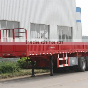 Tri-axle China Export Drop Side Semi Trailer thumbnail-4