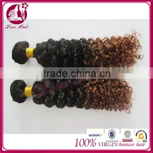 Grade AAAAAA Deep Curl Human Hair With Color #1b and #33 Deep Curl Weave Deep Curl thumbnail-6