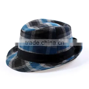 Cotton Checked Bucket Cap Hat Cowboy Style thumbnail-1