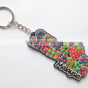 Soft PVC Keychain Letter Funny Colorful Printing Metal Key Ring Manufacture thumbnail-1