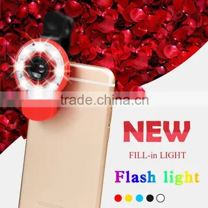 4 in 1 Fisheyes Lens Led Flash Fill in Night Light, for Iphone External Led Flash Light thumbnail-4