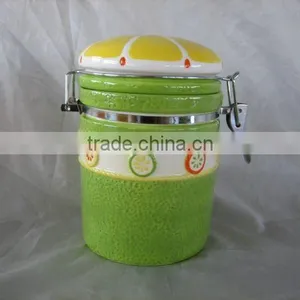 Orange Shaped Ceramic Jar thumbnail-1
