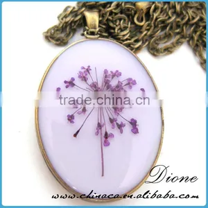 2015 Round 14mm /20mm/25mm Real Dried Flower Resin Cabochon Pendant thumbnail-6