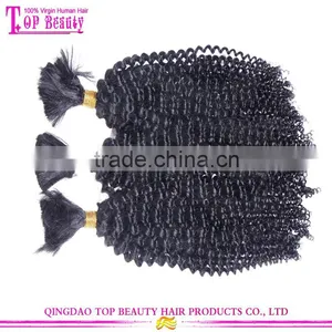 Best Sell Afro Kinky Human Hair Bulk Wholesale Cheap Russian Human Hair Bulk thumbnail-3