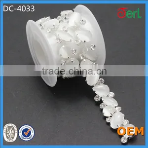 Hand Made Opal Rhinestone Cup Chain Trimming for Fashion Shoes,Dress,Necklace thumbnail-1