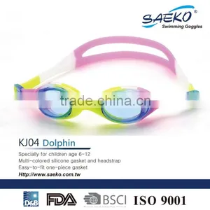 Dolphin - One Piece Anti-Glare UV Protection Junior Children Kids Swimming Goggles Play Fun thumbnail-1