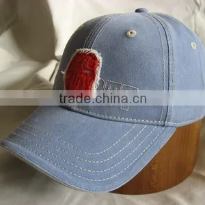 Headwear Factory Classic Cotton 6 Panel Patch Embroideried Baseball Washed Cap thumbnail-1