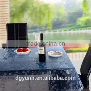 Newest Blue Design With 3D Stereoscopic Transparent PVC Tablecloth thumbnail-3