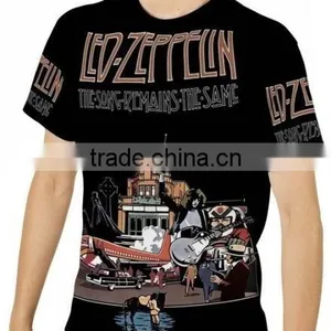 100% Cotton Custom Fashion All Over Print T-shirt High Quality thumbnail-1