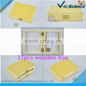 High Quality Ground Edges Pine Wooden Box for 27pcs Prepared Slides thumbnail-1