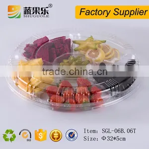 6 Compartment Disposable Blister Plastic Round Fruit Container thumbnail-2