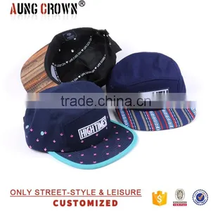 Design Custom Made Your Own Flat Brim 5 Panel Cap thumbnail-2
