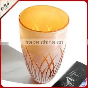 Wholesale Handmade Art Work Carving Glass Crafts Vase Bottle Home Decor thumbnail-3
