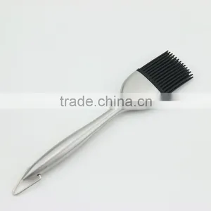 Food Safe Stainless Steel Handle Silicone Basting Brush thumbnail-1