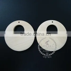 50mm Natural Wood Log Hollow Round Pendant Charm DIY Painting Charm Supplies 1800156 thumbnail-1