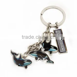 Wholesale Custom Printed Promotional Souvenirs Dolphin Shaped Acrylic Keychain /keyring/key Holder thumbnail-6
