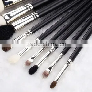 Top Grade Copper Ferrule 10pcs Private Label Makeup Brush Black, High Quality Private Label Makeup Brush Black thumbnail-4