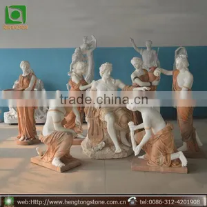 Hand Carved Life Size Marble Statue of Apollo Bath thumbnail-1