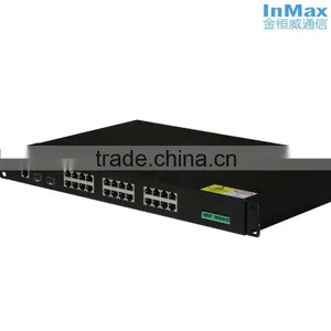 24 Ports Rack-Mount 2x1000M FX(SFP Slot) and 24x10/100MBase TX Gigabit Managed Industrial PoE Switches thumbnail-1