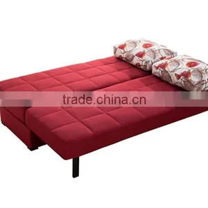 Factory Supply Modern Design Red Fabric Price of Sofa Cum Bed thumbnail-2