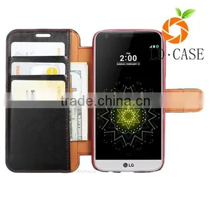 Leather Wallet Stand Flip Case Back Cover Cell Phone Accessories for LG G5 thumbnail-1
