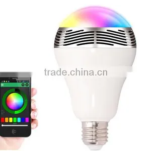 2016 New Arrival! Wireless 6w Power E27 LED RGB Bluetooth Speaker Bulb Light Lamp Music Playing thumbnail-4