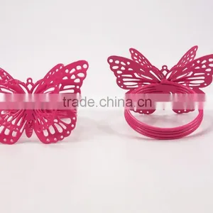 2016 New Butterfly Paper Wedding Party Napkin Ring Serviette Table Decor thumbnail-5