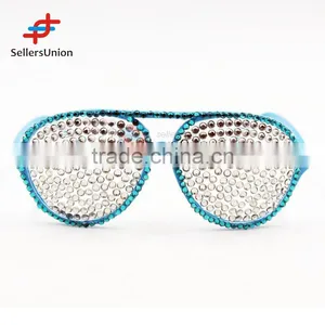 2017 No.1 Yiwu Export Commission Agent New Design Hot Sale Diamante Eye Glasses/party Glasses thumbnail-1