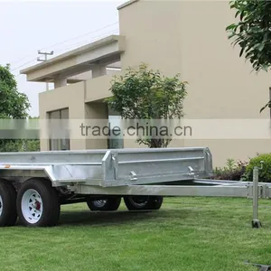 High Quality Hot Dipped Galvanized Heavy Duty Tandem Box Trailer With Caged thumbnail-1