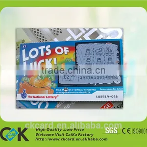 Custom Top Grade Lottery Scratch Cards With SGS Assurance thumbnail-4