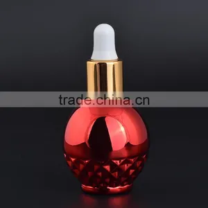 New Design UV Gel Colored Empty Glass Dropper Bottle 12ml Essential Oil Glass Bottle With Childproof Cap thumbnail-5