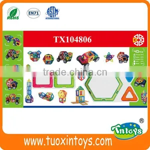198pcs Plastic DIY Magnetic Puzzle Blocks New Intelligent Toys for Children With Wheels thumbnail-3