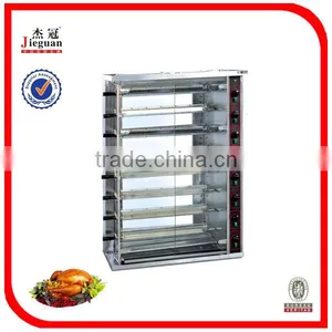 Hot Sale Stainless Steel Gas Chicken Rotisserie JGT-8P Mobile: 0086-13632272289 thumbnail-1