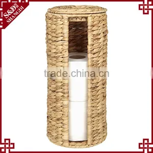 Unique New 3 Spare Rolls to Hold Water Hyacinth Hand Woven Toilet Roll Holder thumbnail-1