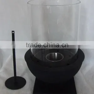 Bio Fethanol Table Fireplace With Cylinder Glass thumbnail-1