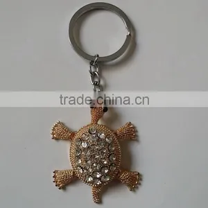 Wholesale Decorative Rhinestones Jewelled Turtle Metal Alloy Key Chain thumbnail-2
