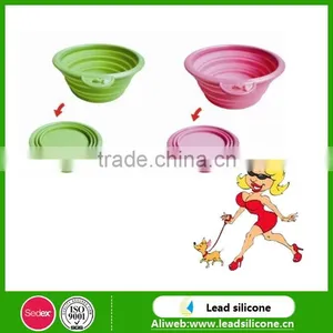 LFGB Certification Healthy Silicone Folding Pet Bowl thumbnail-1