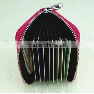 Cy278 Genuine Leather Card Holder Slim Wallet Card Wallet Double Organ Card Package Gift Card Holder thumbnail-2
