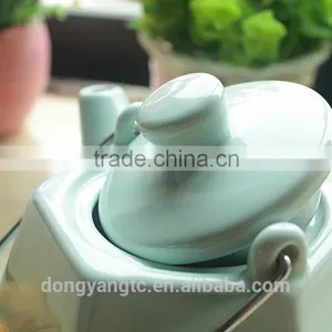 Customize Logo Porcelain Chinese Tea Pot With Steel Handle thumbnail-6