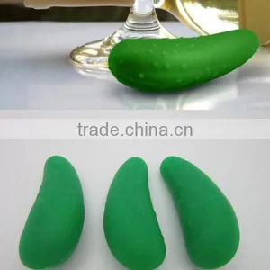 Hot! High Quality Cucumber Shape Silicone Wine Corks Stopper Decorative Wine Bottle Stoppers thumbnail-1