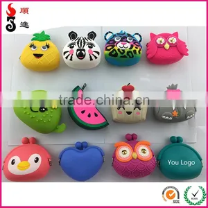 Cute Cartoon Silicone Coin Purse Storage Bags Wallet Bag for Women Kids Girls thumbnail-1