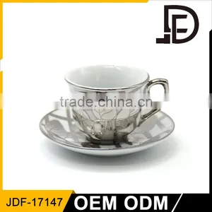 Luxurious High Quality Pomotional Ceramic Tea Cup and Saucer Set thumbnail-1