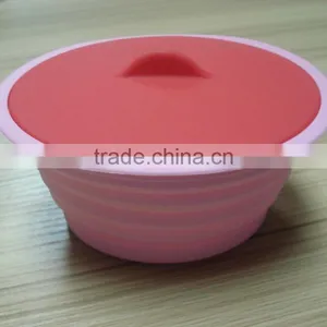 Silicone Collapsible Pet Bowl Outdoor Feeding Food Drink Bowl thumbnail-2