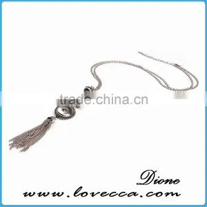 2016 Fashion New Charm Necklace Snap Button Pendant Necklace Changable Snap Button Necklace thumbnail-1