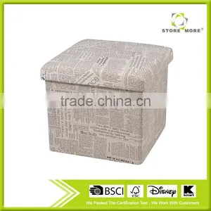 Modern Folding Ottoman Seat Bench Footrest Storage Box With Removeable Lid thumbnail-1