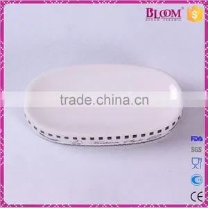 White 4 Pcs Ceramic Hotel Bathroom Accessories Set thumbnail-6