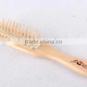 64 Holes Wooden Message/comb Hair Brush thumbnail-1